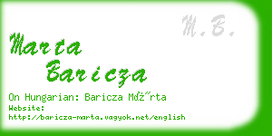 marta baricza business card